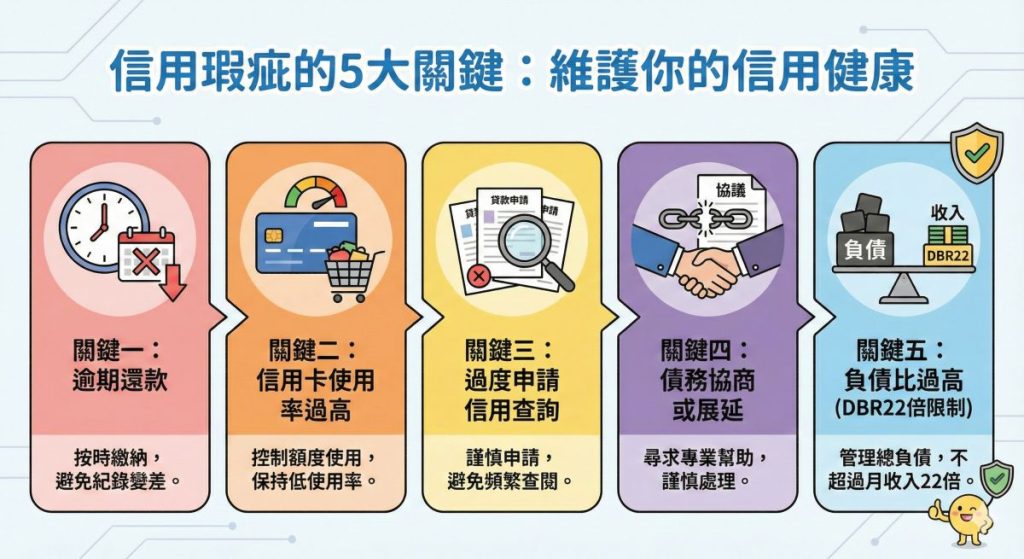 5大信用瑕疵的原因讓你搞懂為何貸款貸不過