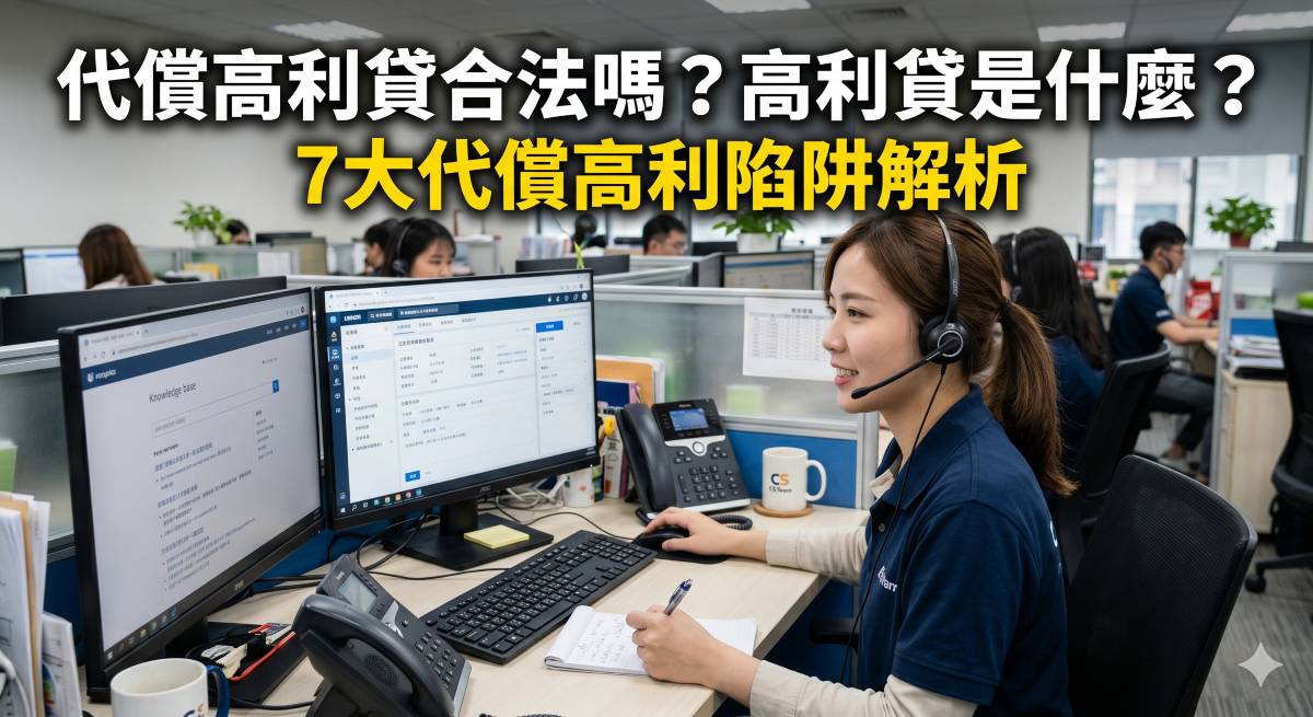 代償高利貸合法嗎？高利貸是什麼？7大代償高利陷阱解析