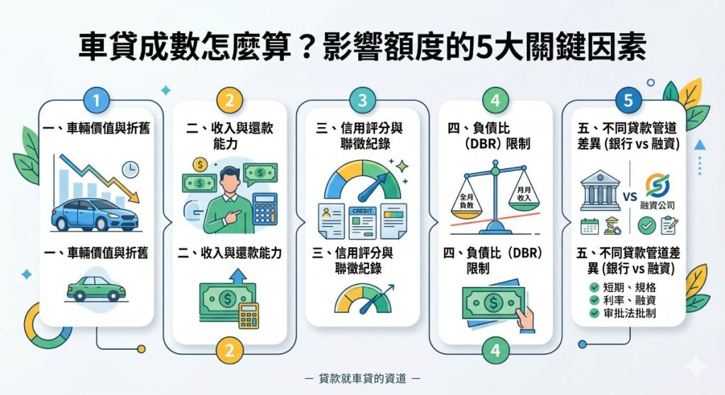影響車貸成數的5大因素有哪些?