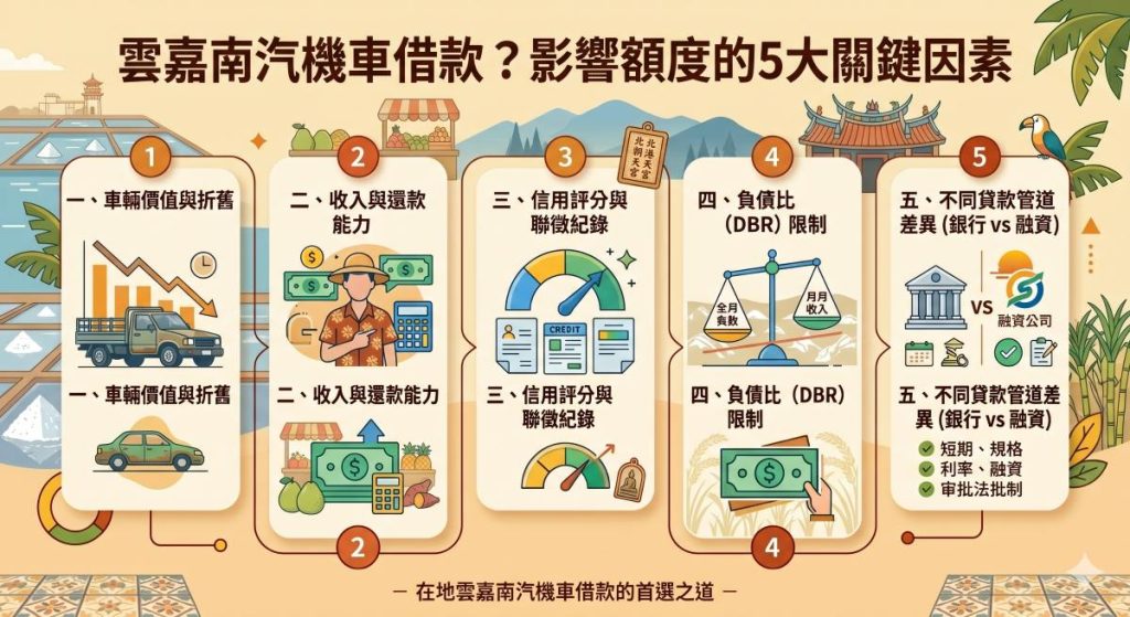 南部汽機車借款有差別嗎?